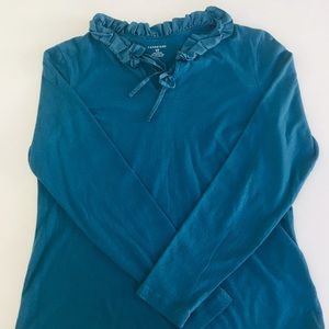 Land’s End Ruffle Collar Top! 💕 the Color! Sz 6/8